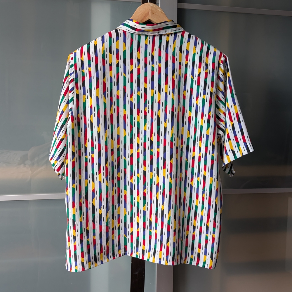 ๐ผVintage Like-new Rainbow Stripe Yves St. Clair Button-up Shirt - Size 16 ๐ - Picture 12 of 12